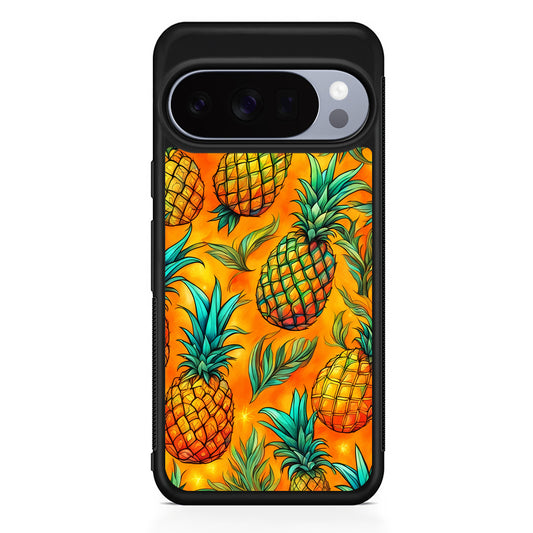 Pineapple Tropical Fruits Google Pixel 10 Pro Case | Slim Google Pixel 10 Pro Rubber Case