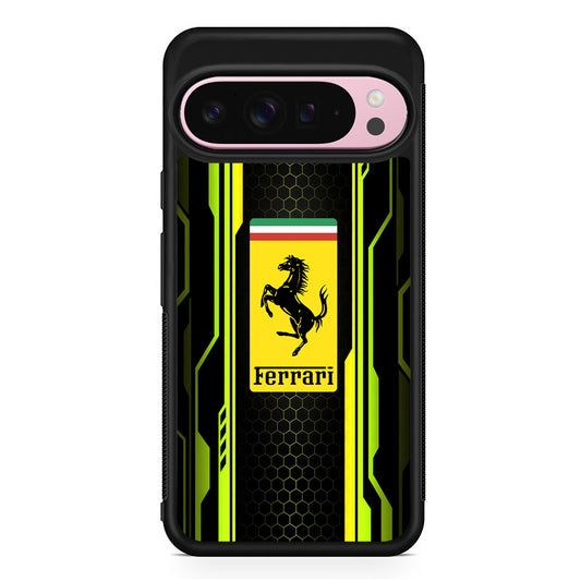 Ferrari Yellow System Line Google Pixel 9 Pro XL Case | Protective Cover
