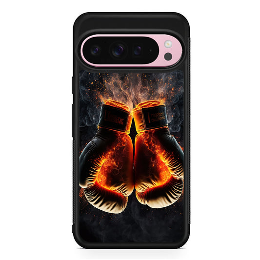 Boxing Gloves In Fire Google Pixel 9 Pro XL Case | Protective Cover