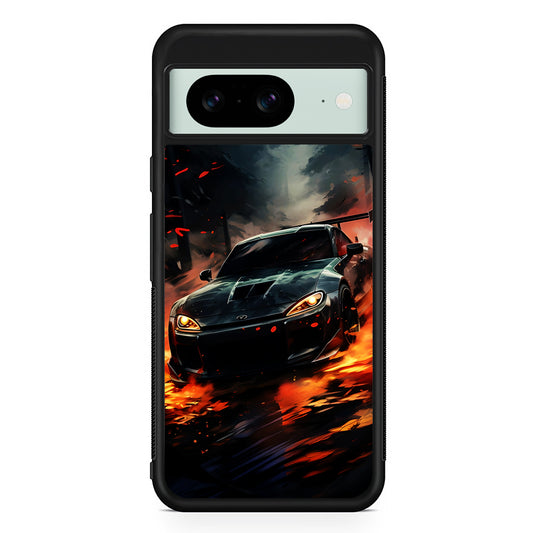 Sport Car Drift Smoke Google Pixel 8 Case | Durable Protective Cover for Google Pixel 8
