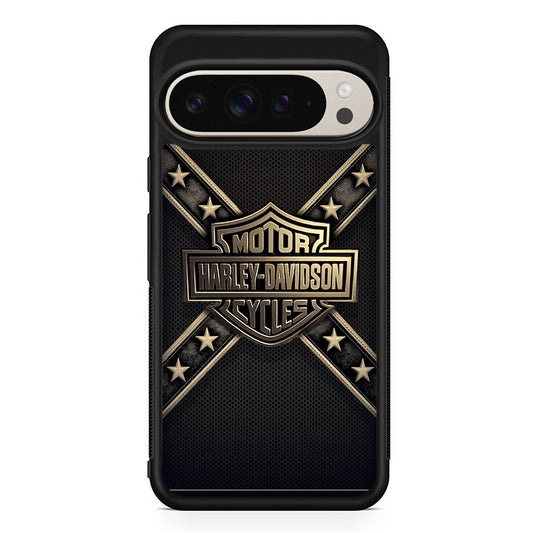 Harley Davidson Golden Star Google Pixel 9 Pro Case | Slim Protective Cover