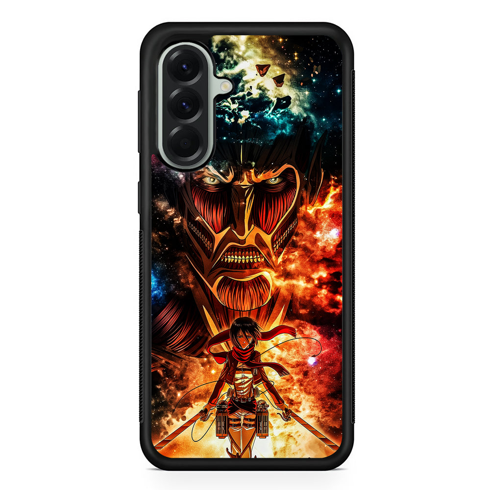Attack on Titan Mikasa Art Samsung Galaxy A56 Case | Samsung Galaxy A56 Protective Rubber Case