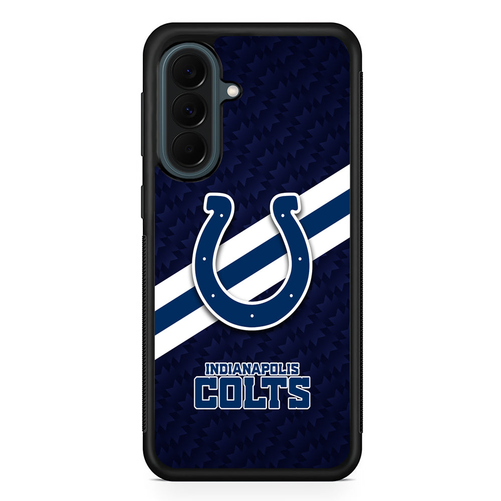 NFL Indianapolis Colts Stripe Samsung Galaxy A37 Case | Samsung Galaxy A37 Rubber Phone Case