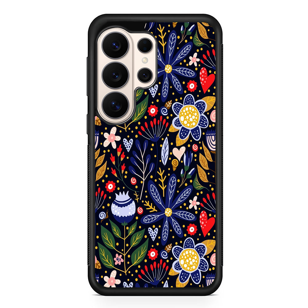 Flowers on a Dark Aesthetic Samsung Galaxy S26 Ultra Case | Slim Protective Case for Samsung Galaxy S26 Ultra