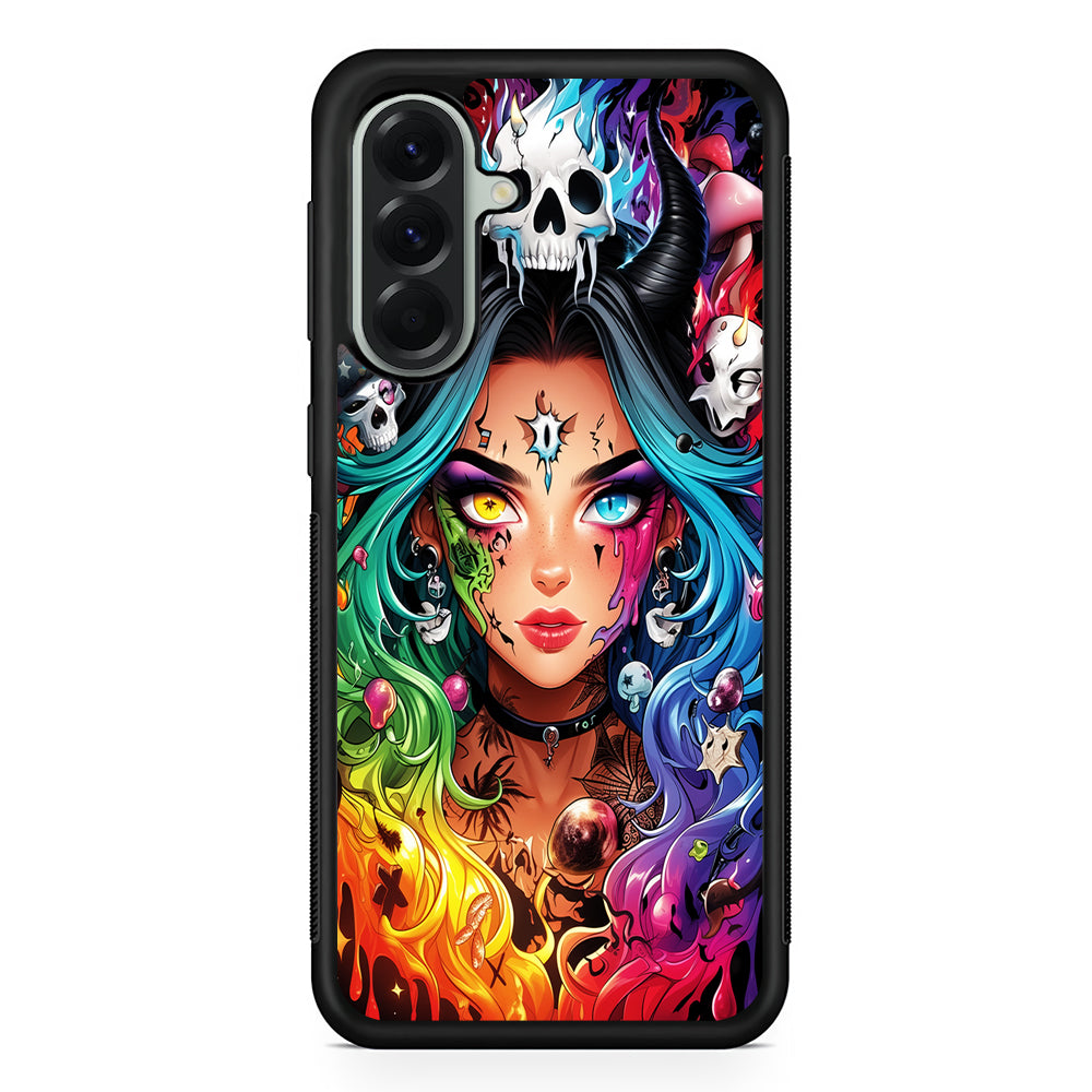 Anime Witch Girl Art Samsung Galaxy A56 Case | Samsung Galaxy A56 Protective Rubber Case