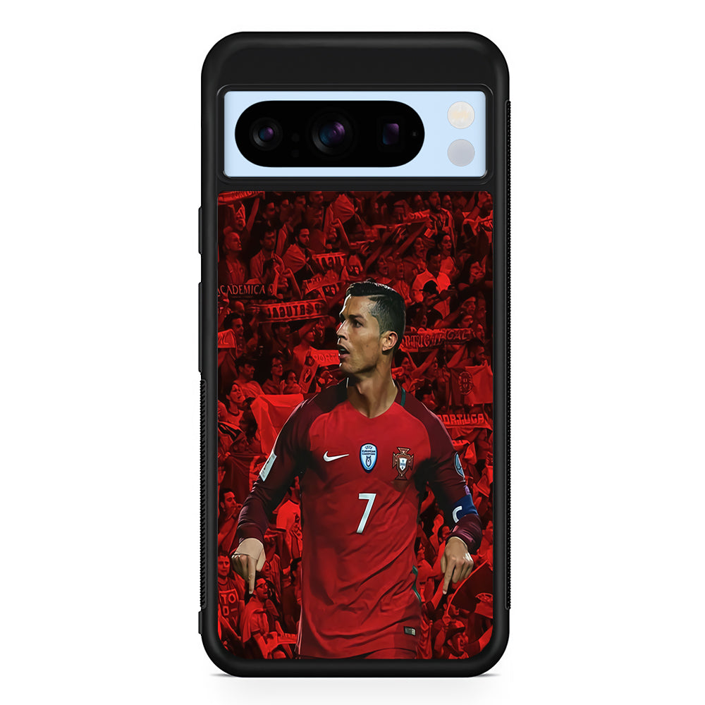 Cristiano Ronaldo Portugal Google Pixel 8 Pro Case | Slim Rubber Case for Google Pixel 8 Pro