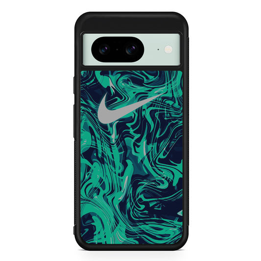 Nike Logo Tosca Marble Google Pixel 8 Case | Slim Rubber Case for Google Pixel 8