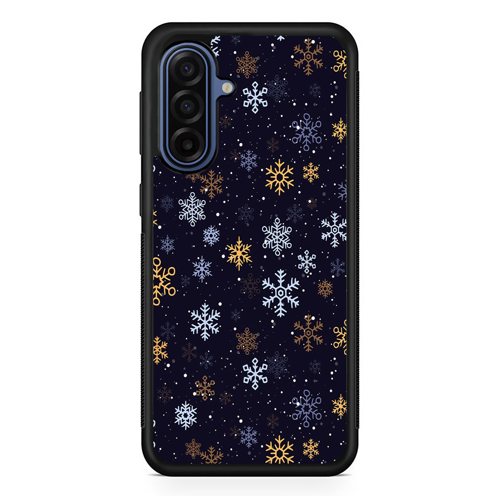 Dark Blue Yellow Winter Samsung Galaxy A17 Case | Slim Protective Phone Cover