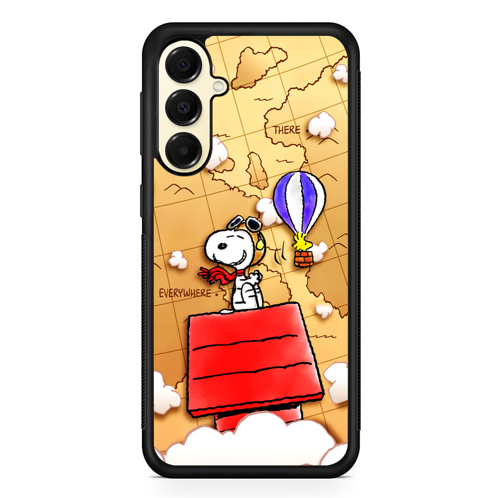 Snoopy Journey Around The World Samsung Galaxy A16 Case | Slim Rubber Samsung Galaxy A16 Case