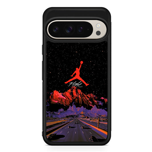 Air Jordan Night Road Landscape Google Pixel 9 Pro Case | Slim Protective Cover
