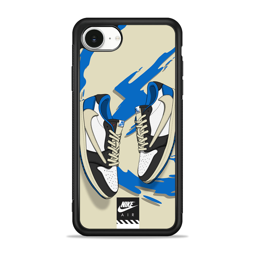 Nike Blue Whirlwind iPhone 16e Case - Slim Silicone Case