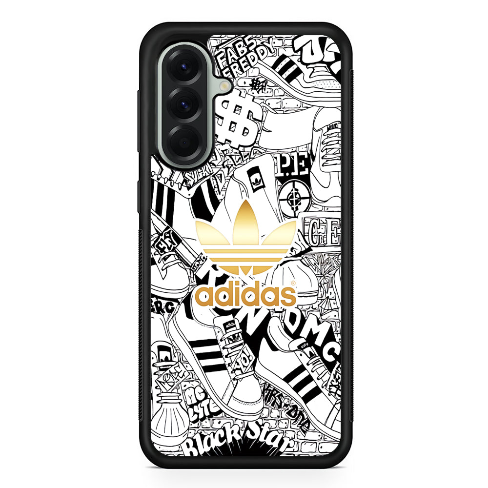 Adidas Fabulous Golden Glow Samsung Galaxy A56 Case | Samsung Galaxy A56 Rubber Protective Case