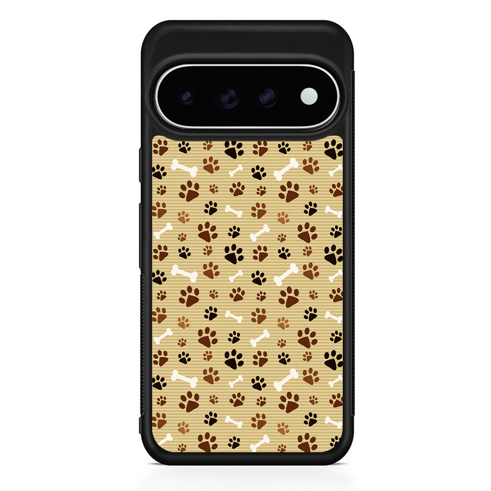 Dog Paw Print and Bones Google Pixel 11 Pro XL Case - Custom Design Protective Case