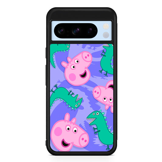 Peppa Pig Purple Google Pixel 8 Pro Case | Slim Rubber Case for Google Pixel 8 Pro