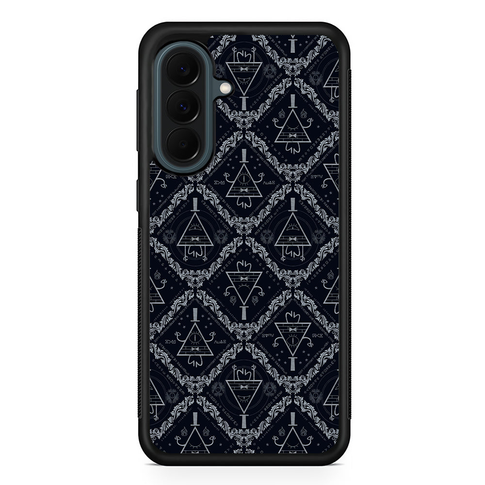 Bill Cipher Gravity Falls Pattern Samsung Galaxy A37 Case | Samsung Galaxy A37 Rubber Phone Case