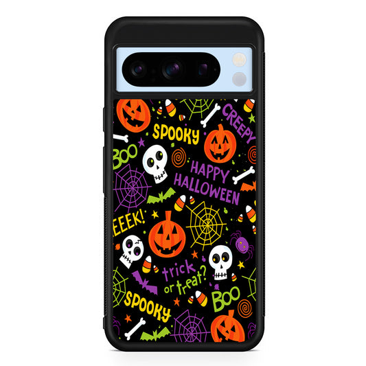 Happy Halloween Spooky Google Pixel 8 Pro Case | Slim Rubber Case for Google Pixel 8 Pro