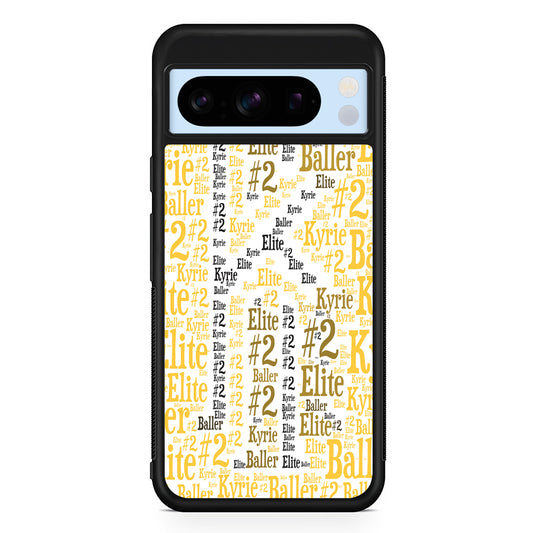 Kyrie Irving Words Doodle Yellow Google Pixel 8 Pro Case | Slim Protective Cover