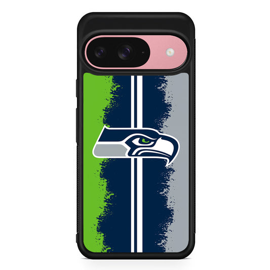 NFL Seattle Seahawks Team Google Pixel 9 Case | Google Pixel 9 Protective Rubber Case
