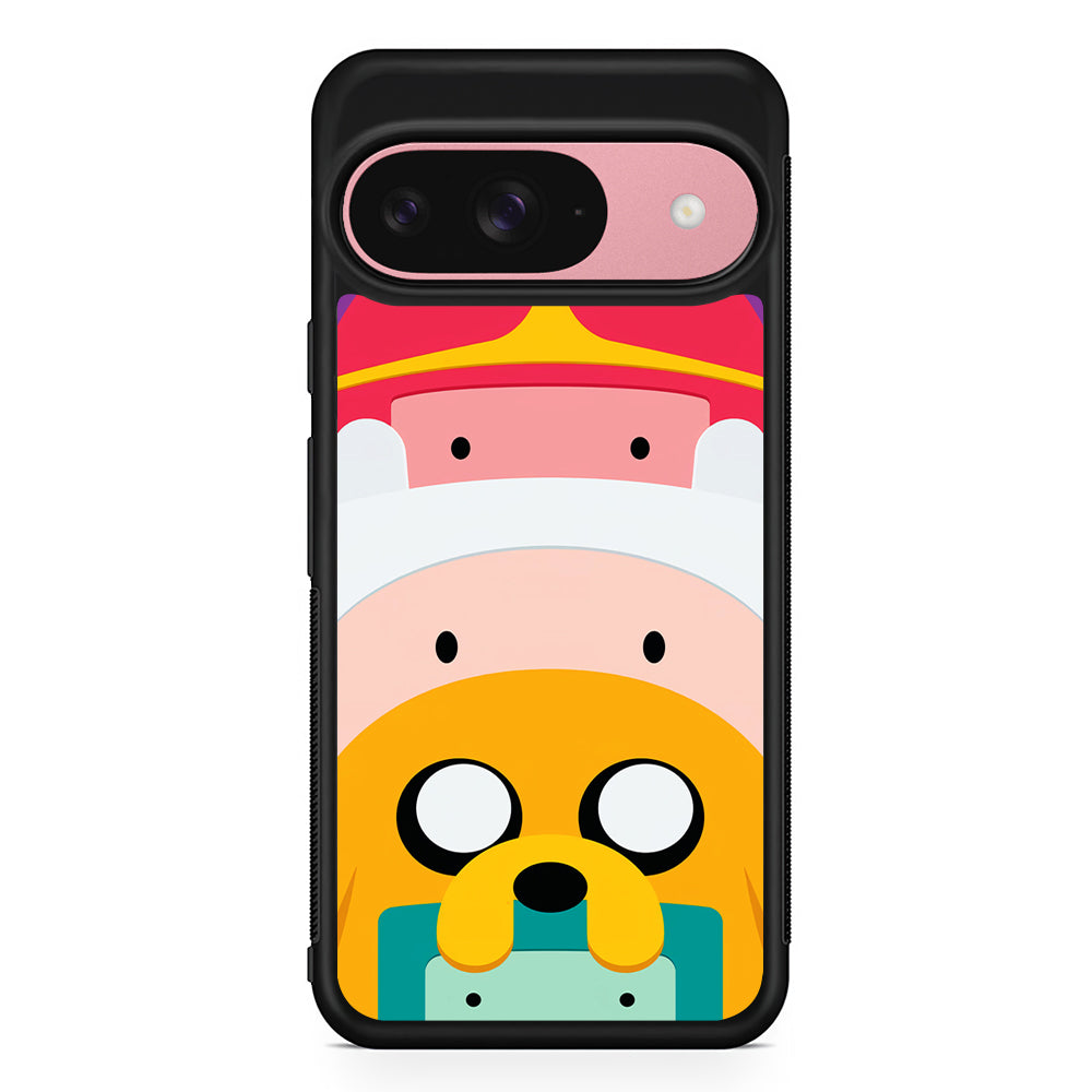 Adventure Time Family Google Pixel 9 Case | Google Pixel 9 Protective Rubber Case