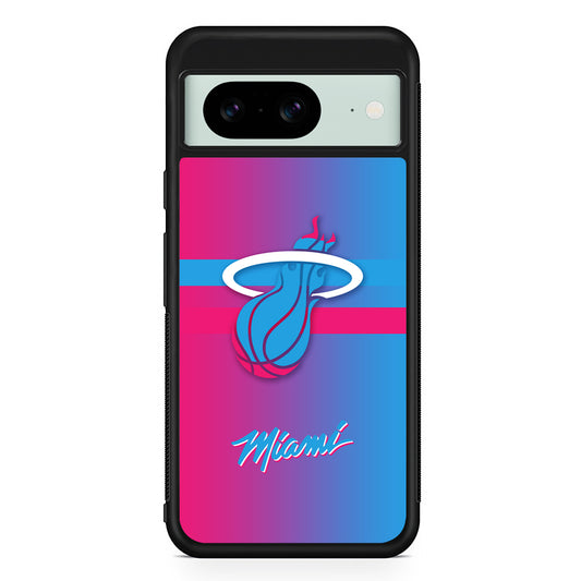 NBA Miami Heat Spectrum Google Pixel 8 Case | Durable Protective Cover for Google Pixel 8