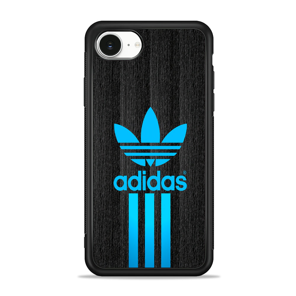 Adidas Glowing Blue iPhone 16e Case - Slim Silicone Case