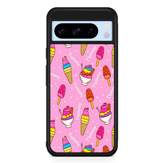 Ice Cream Doodle Yummy Google Pixel 8 Pro Case | Slim Rubber Case for Google Pixel 8 Pro