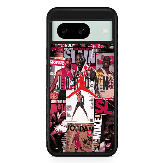 Air Jordan Magazine Collection Google Pixel 8 Case | Durable Protective Cover for Google Pixel 8