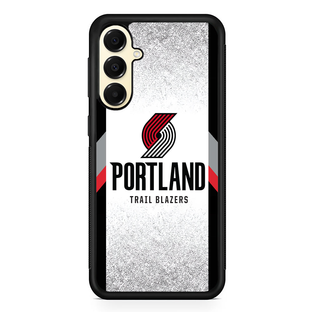 NBA Portland Trail Blazers Silver Samsung Galaxy A16 Case | Slim Rubber Samsung Galaxy A16 Case
