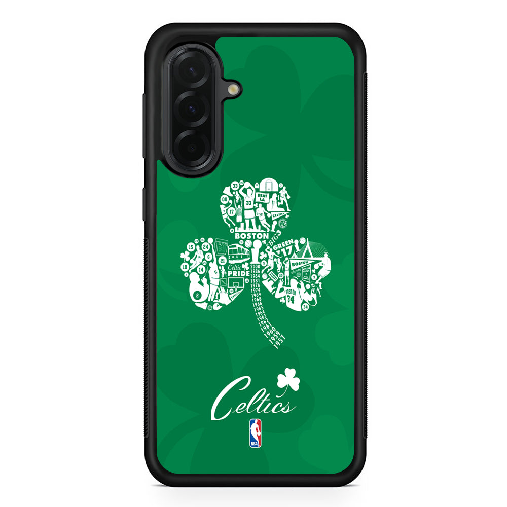 NBA Boston Celtics Logo Samsung Galaxy A36 Case | Protective Rubber Cover