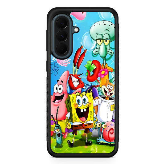SpongeBob SquarePants Family Samsung Galaxy A37 Case | Samsung Galaxy A37 Rubber Phone Case