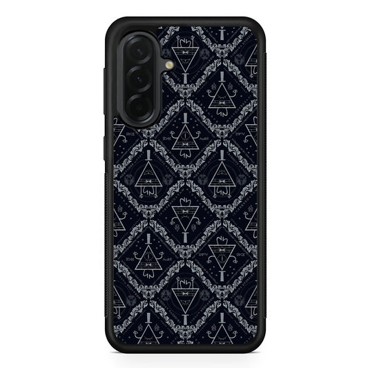 Bill Cipher Gravity Falls Pattern Samsung Galaxy A36 Case | Protective Rubber Cover