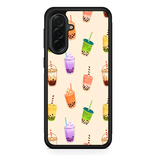 Bubble Tea Cups Colorful Samsung Galaxy A36 Case | Protective Rubber Cover