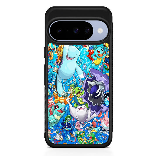 Pokemon Water Google Pixel 10 Case | Google Pixel 10 Rubber Protective Case