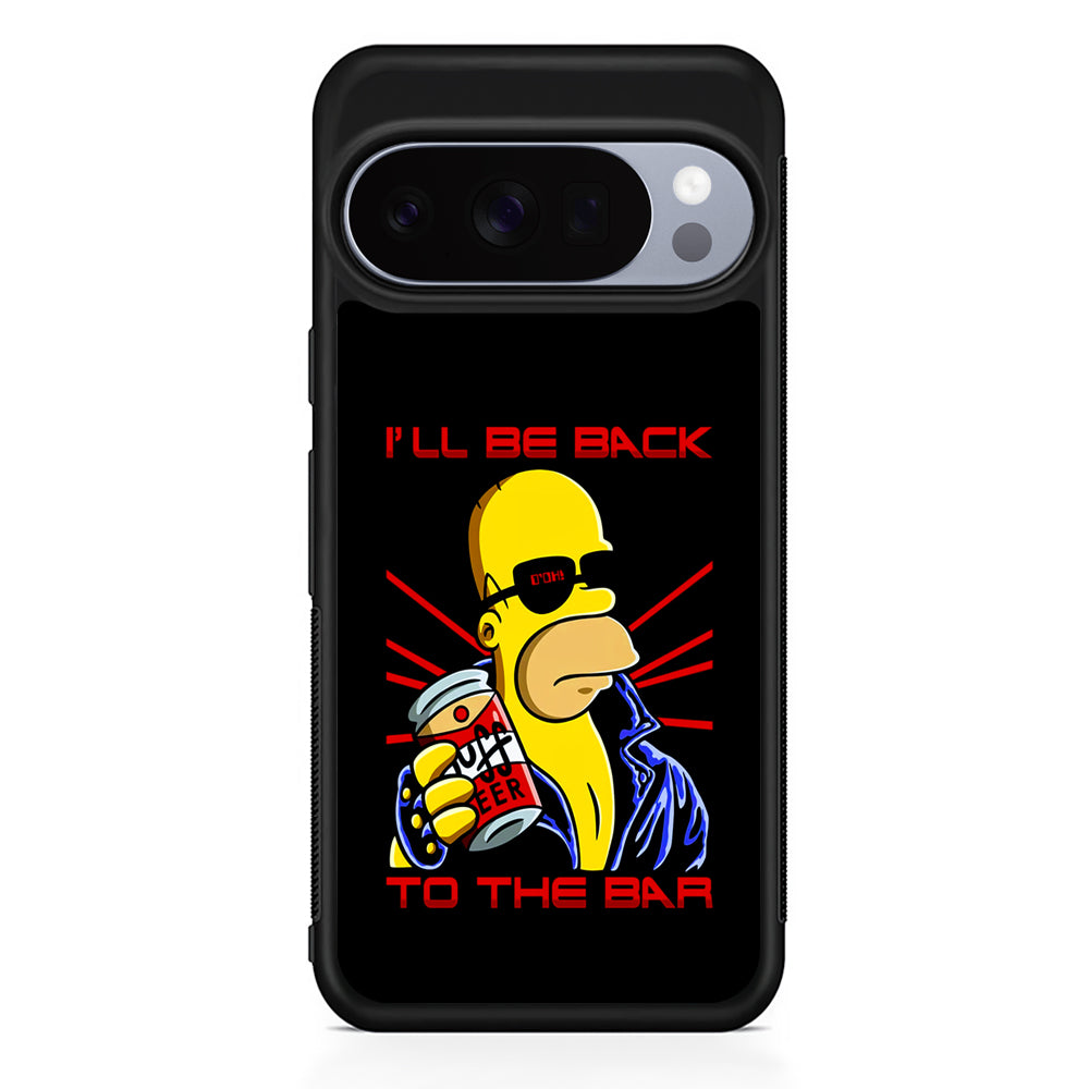 Homer Simpson with Duff Beer Google Pixel 10 Pro Case | Slim Google Pixel 10 Pro Rubber Case