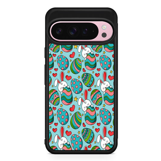 Easter Eggs and Rabbits Pattern Google Pixel 9 Pro XL Case | Protective Cover
