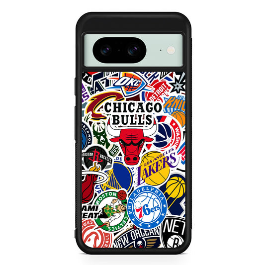 Collection of NBA Club logos Google Pixel 8 Case | Durable Protective Cover for Google Pixel 8