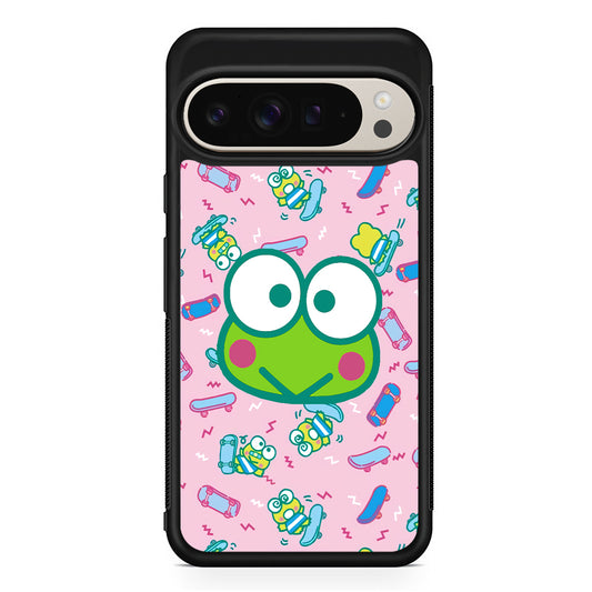 Keroppi Skate Pattern Google Pixel 9 Pro Case | Slim Protective Cover