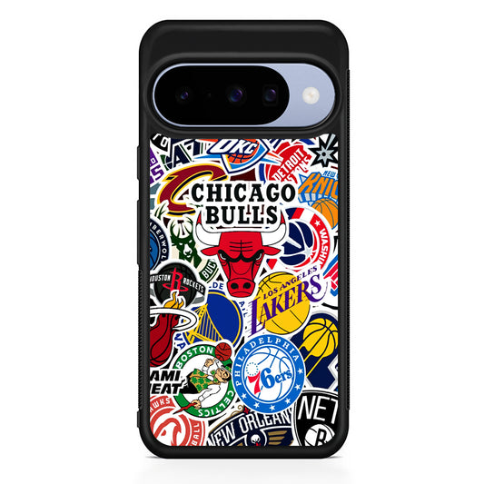 Collection of NBA Club logos Google Pixel 10 Case | Google Pixel 10 Rubber Protective Case