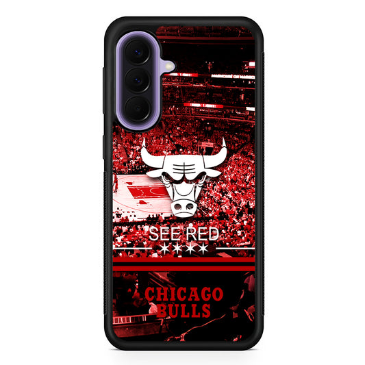NBA Chicago Bulls See Red Samsung Galaxy A57 Case | Slim Samsung Galaxy A57 Rubber Case