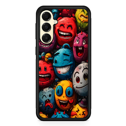 Colorful Funny Emoticons Doodle Samsung Galaxy A16 Case | Slim Rubber Samsung Galaxy A16 Case
