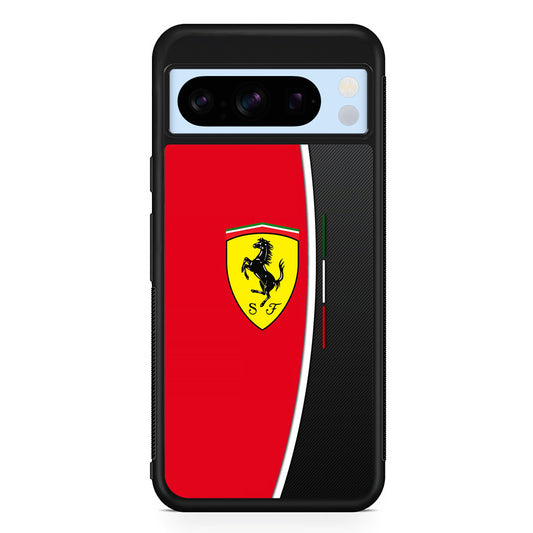 Ferrari Emblem Black Red Google Pixel 8 Pro Case | Slim Protective Cover