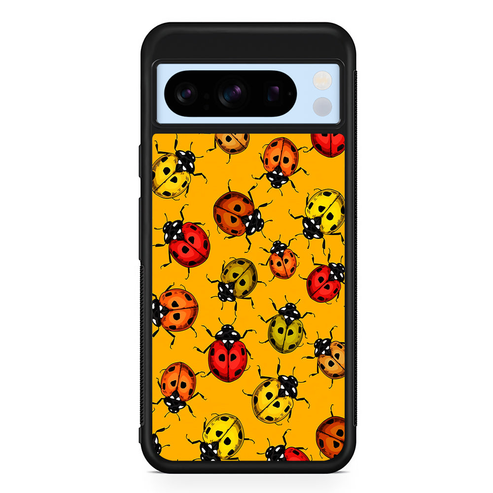 Colorful Ladybugs Pattern Google Pixel 8 Pro Case | Slim Rubber Case for Google Pixel 8 Pro