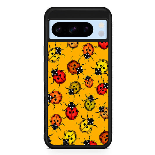 Colorful Ladybugs Pattern Google Pixel 8 Pro Case | Slim Rubber Case for Google Pixel 8 Pro