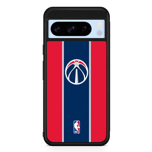 NBA Washington Wizards Stripe Google Pixel 8 Pro Case | Slim Rubber Case for Google Pixel 8 Pro