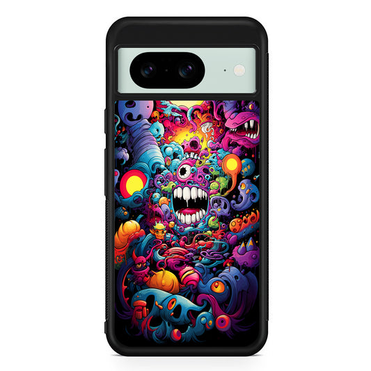 One Eyed Monster Doodle Art Google Pixel 8 Case | Durable Protective Cover for Google Pixel 8