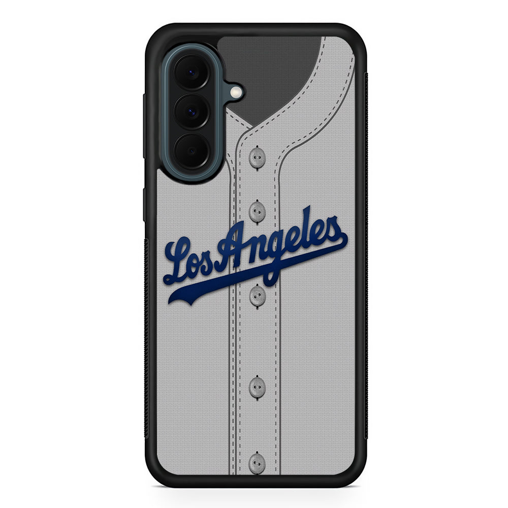 MLB Los Angeles Dodgers Jersey Samsung Galaxy A37 Case | Samsung Galaxy A37 Rubber Phone Case