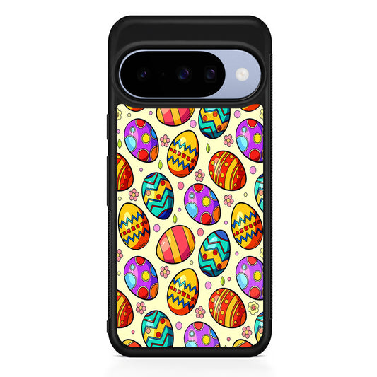 Easter Eggs Colorful Pattern Google Pixel 10 Case | Google Pixel 10 Rubber Protective Case