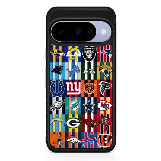 All NFL Football Logo Google Pixel 10 Case | Google Pixel 10 Rubber Protective Case