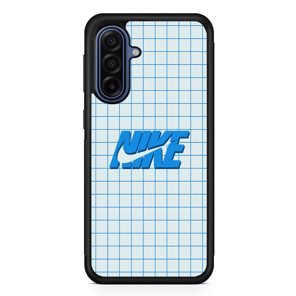 Nike Blue Square Spot Samsung Galaxy A17 Case | Samsung Galaxy A17 Protective Rubber Case