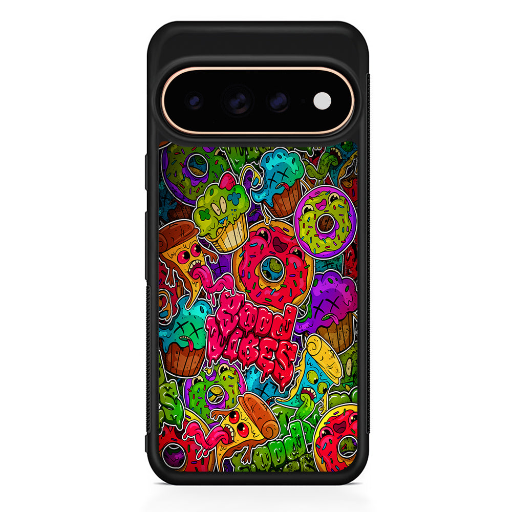 Colorful Scary Food Doodle Google Pixel 11 Pro Case - Stylish Protective Phone Case